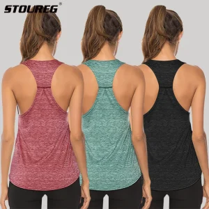 STOUREG Sleeveless Racerback Yoga Tank Top - Women's